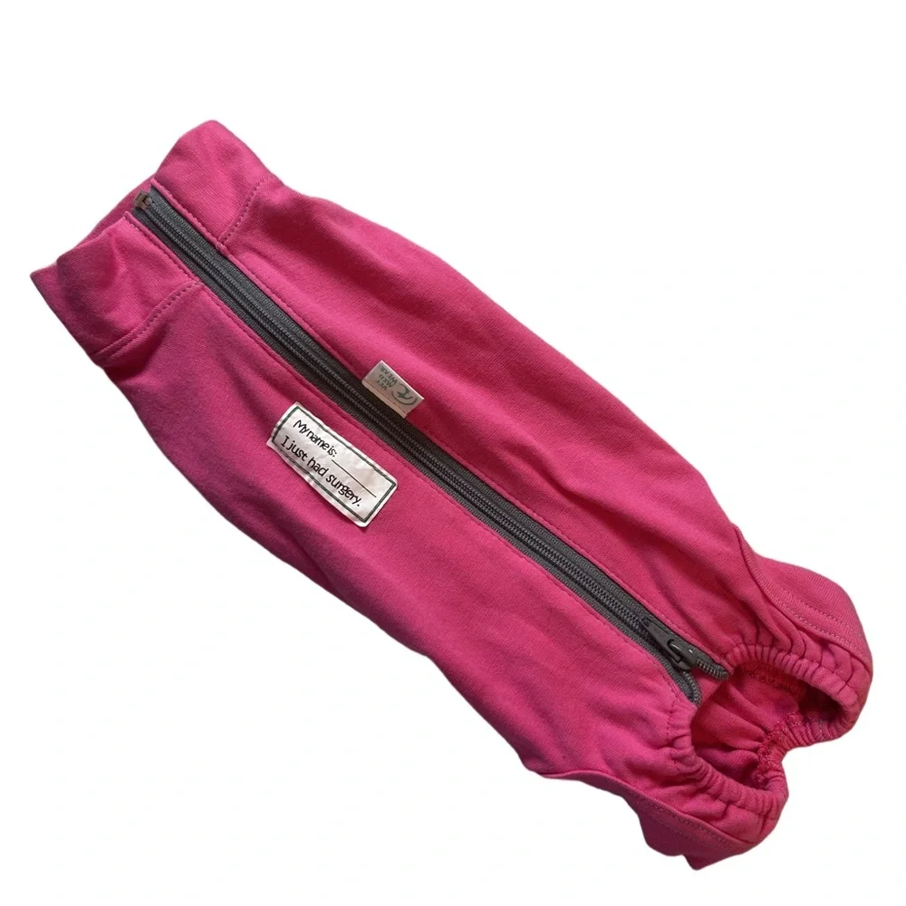 Pink Pet Surgery Recovery Suit Small Cat or Small Dog Post-Op Bodysuit